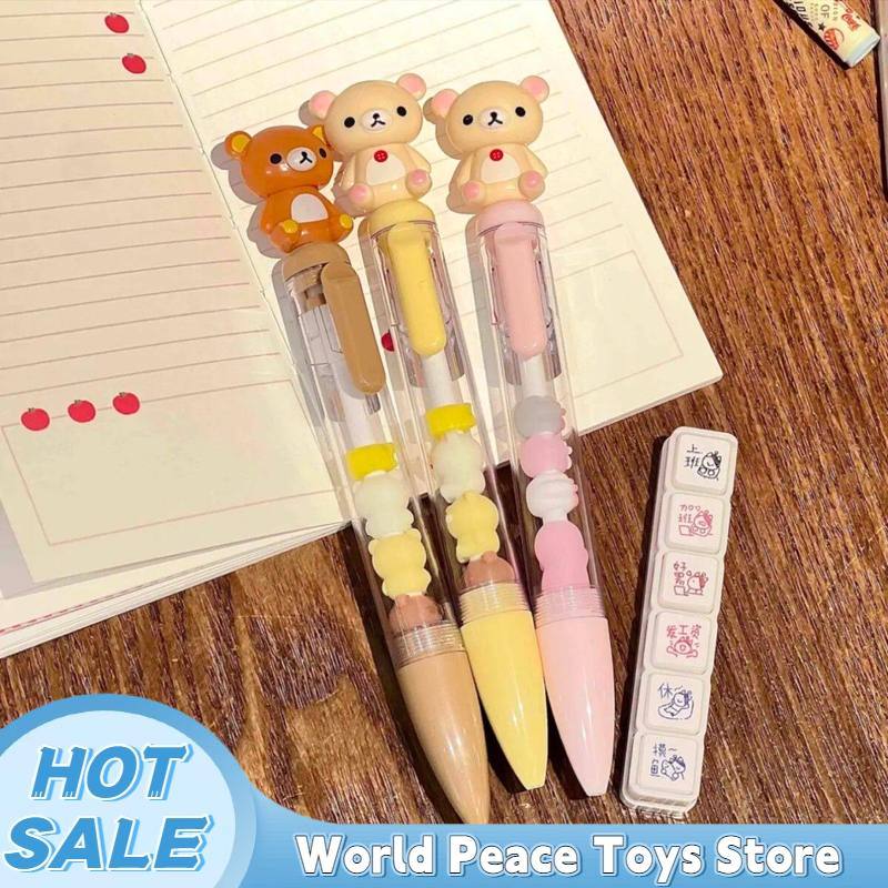 Stationery Supplier - Гелевая ручка Rilakkuma Bear Sister, мультяшная,